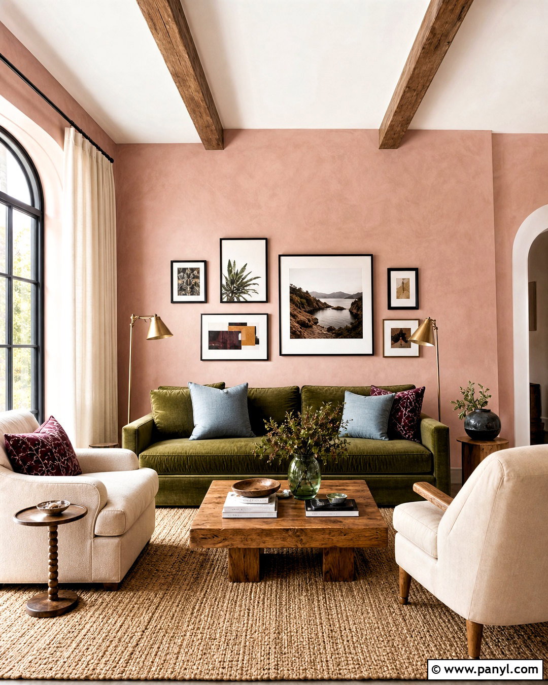 Plaster Pink Family Room - 20 family room paint color ideas