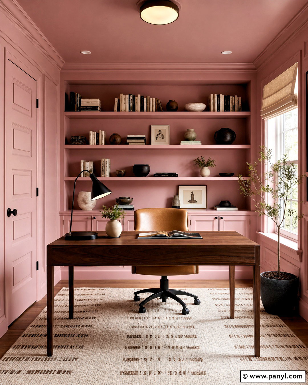 Plaster Pink Home Office - 20 pink room colors