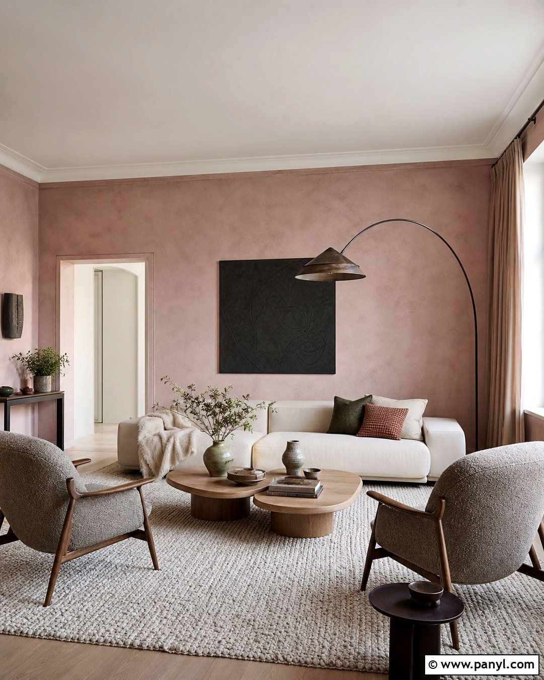 Plaster Pink Living Room Walls - 45 wall colors for living room ideas