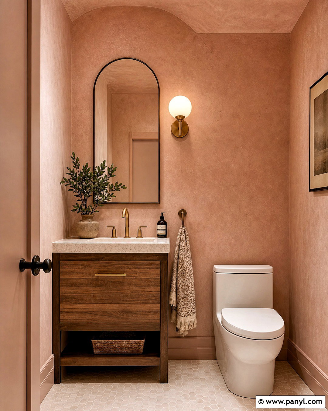 Plaster Pink Powder Room Paint - 20 latest paint trends