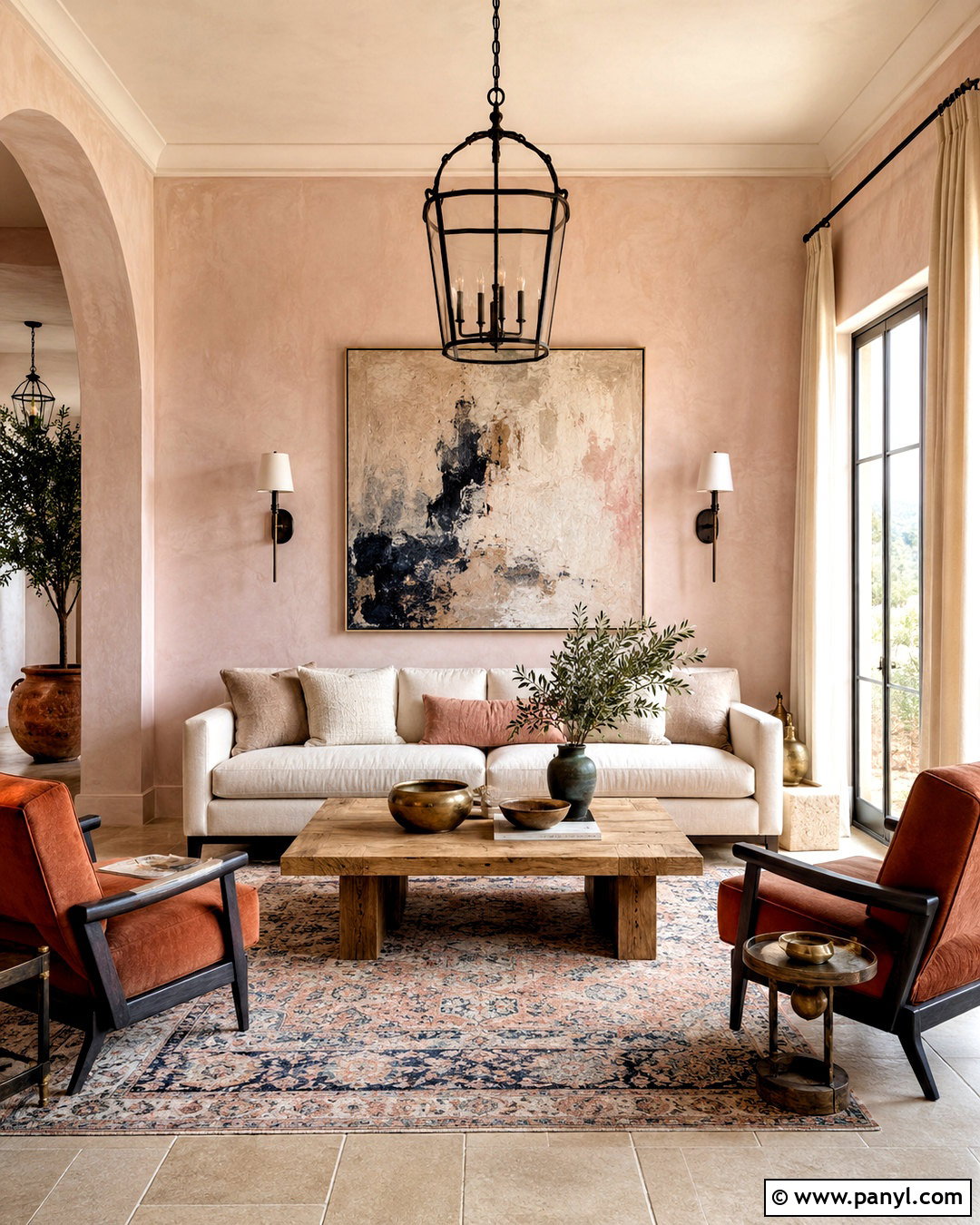 Plaster Pink Sitting Room - 35 Sitting Room Paint Color Ideas