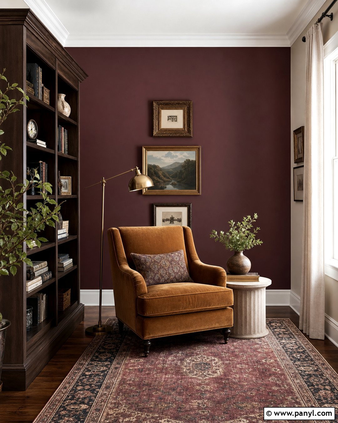 Plum Accent Wall - 35 accent wall color ideas