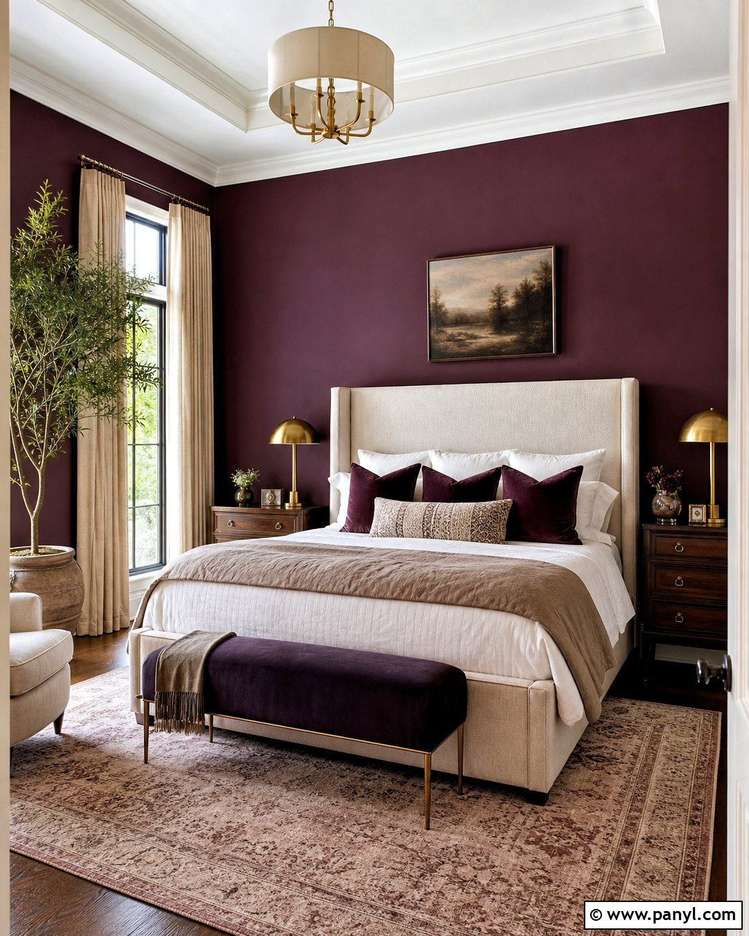 Plum Accent Wall - 20 accent wall colors