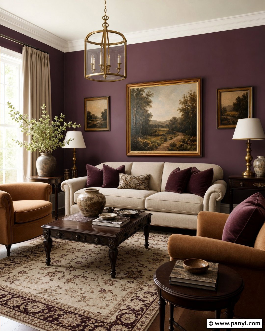 Plum And Beige Interior Colour Combination - 20 Interior House Colour Combination Ideas