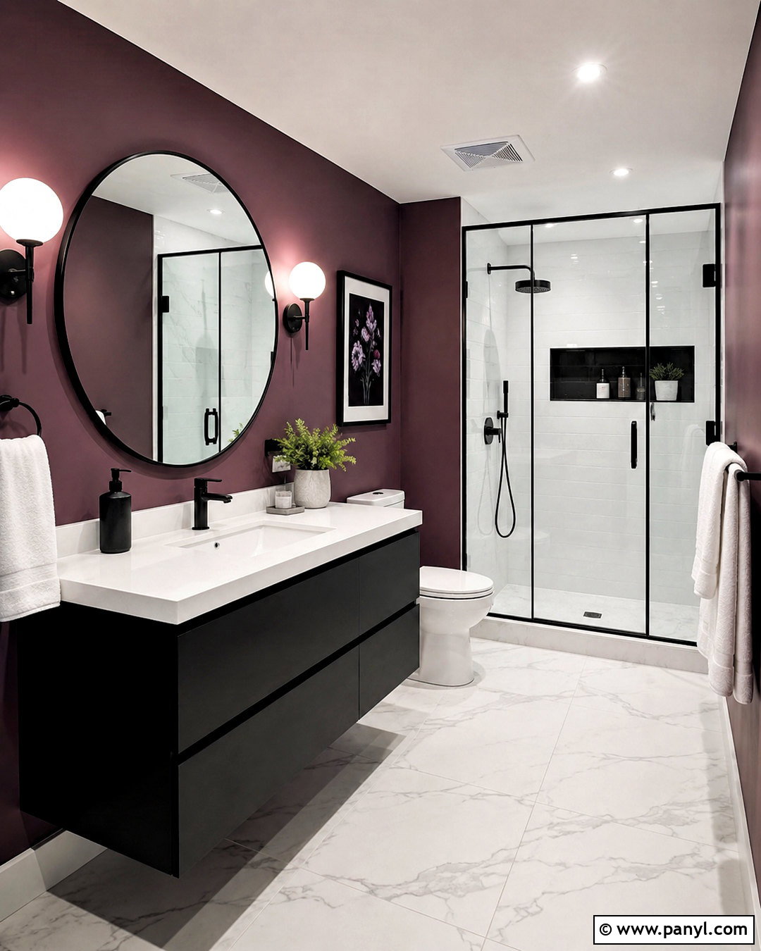 Plum And Black Bathroom - 20 plum bathroom ideas