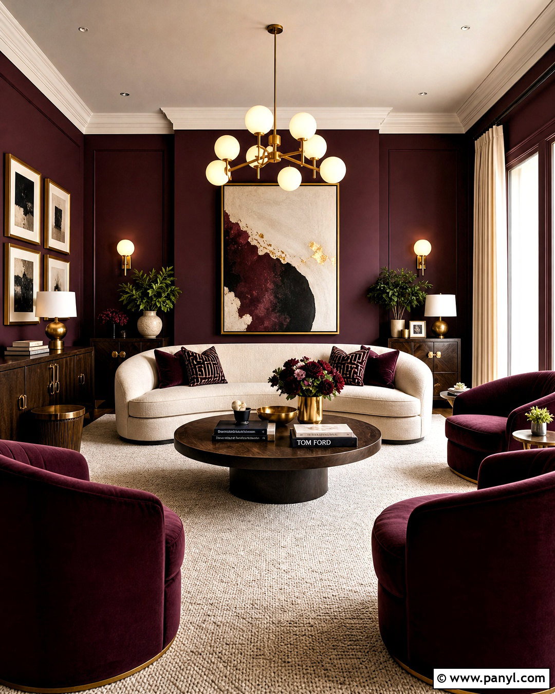 Plum And Brass Living Room - 20 violet living room ideas