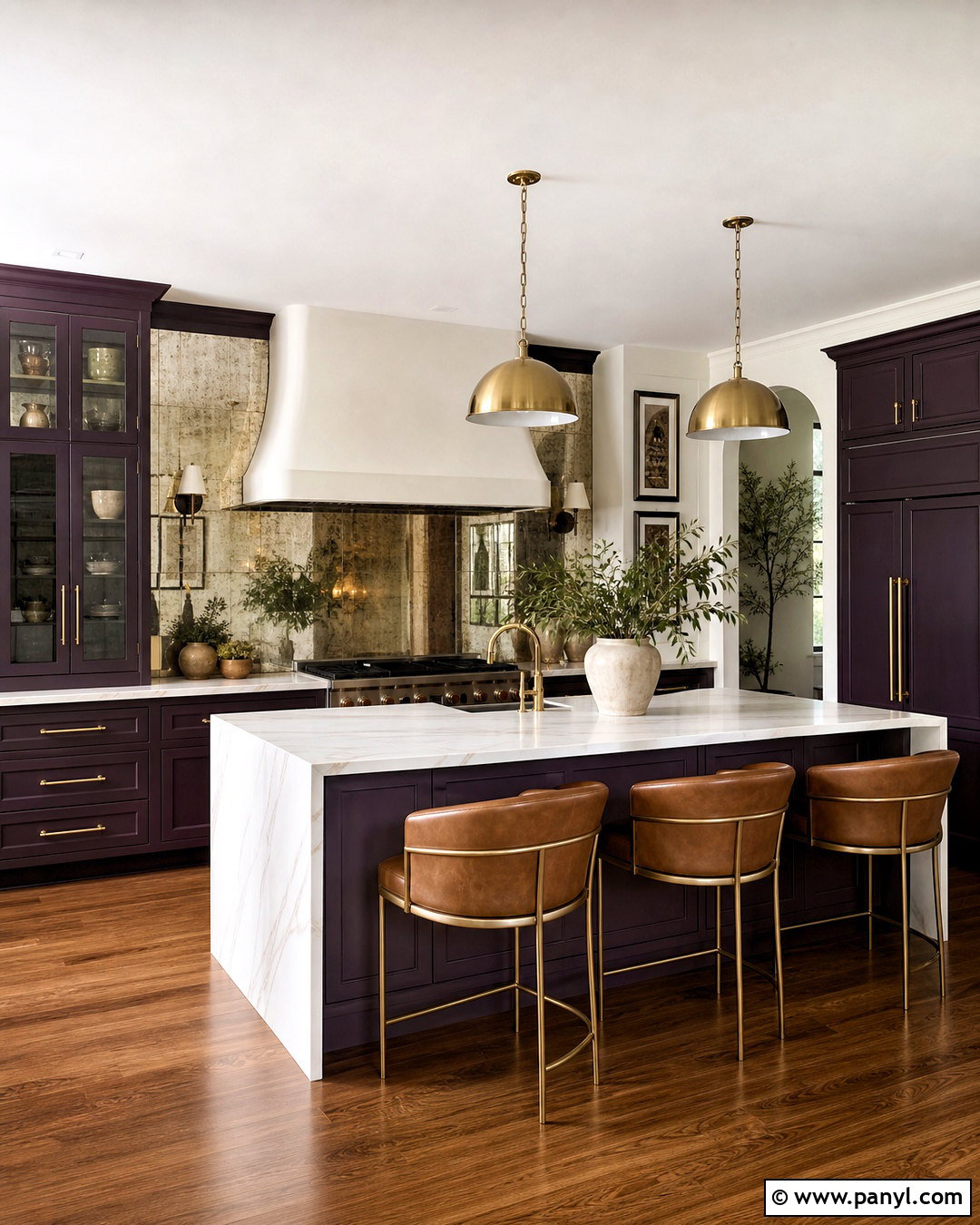 Plum And Brass Purple Kitchen - 20 purple kitchen ideas