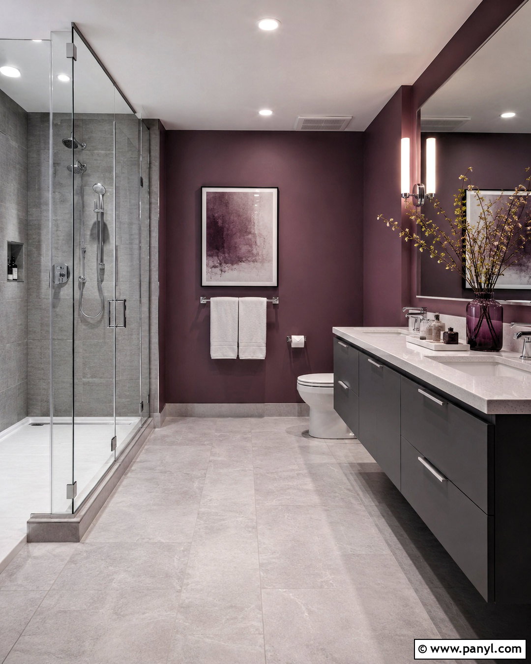 Plum And Gray Bathroom - 20 plum bathroom ideas