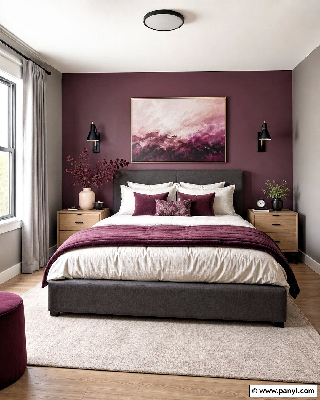 Plum And Gray Bedroom - 20 plum decor ideas