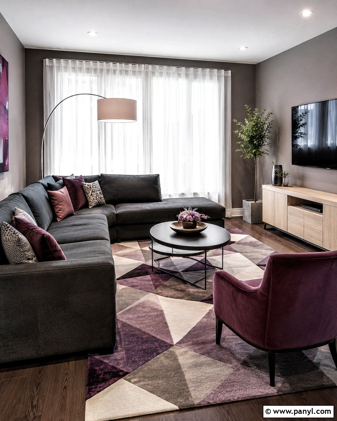 Plum And Gray Living Room - 20 plum room ideas