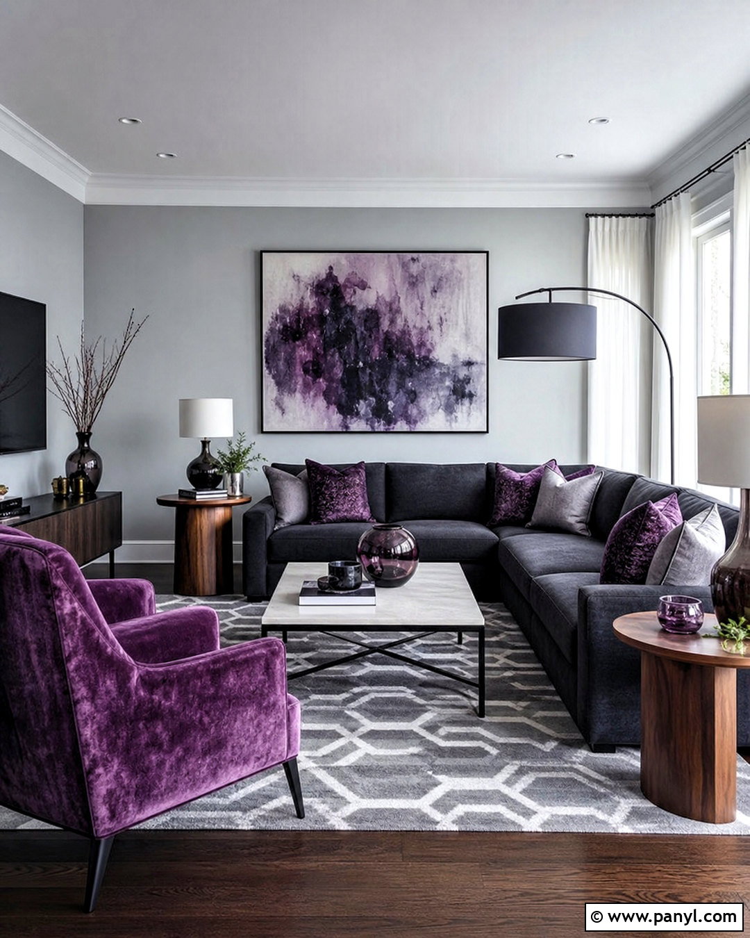 Plum And Gray Living Room - 20 plum living room ideas