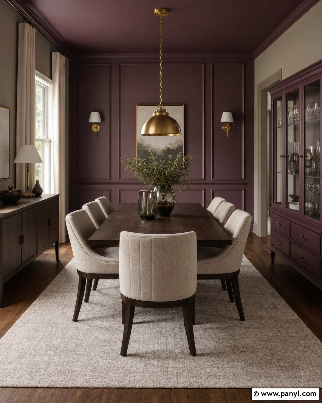 Plum And Greige Walls - 25 Wall Paint Color Combination Ideas
