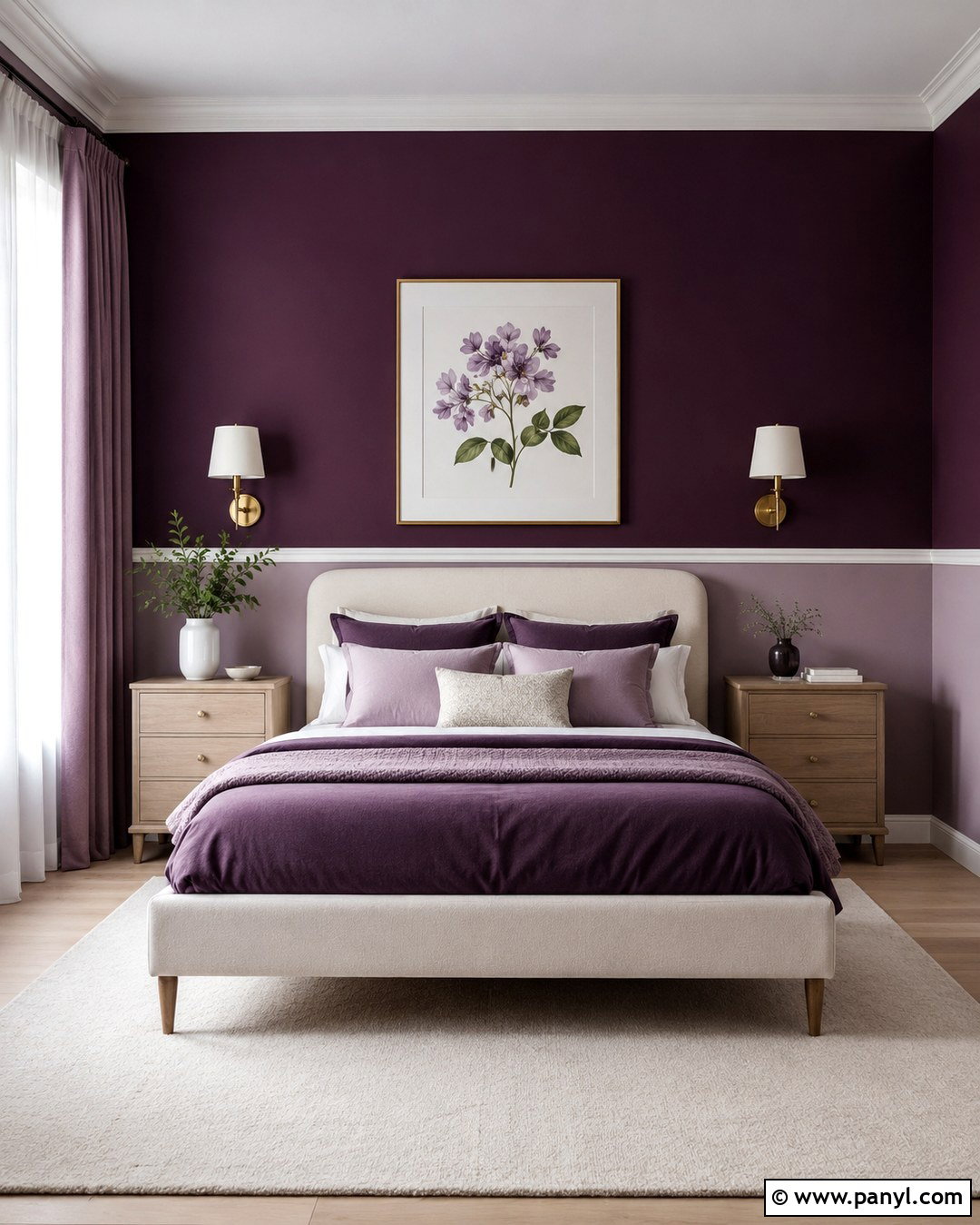 Plum And Lavender Bedroom Walls - 20 Two Tone Walls Dark On Top Ideas