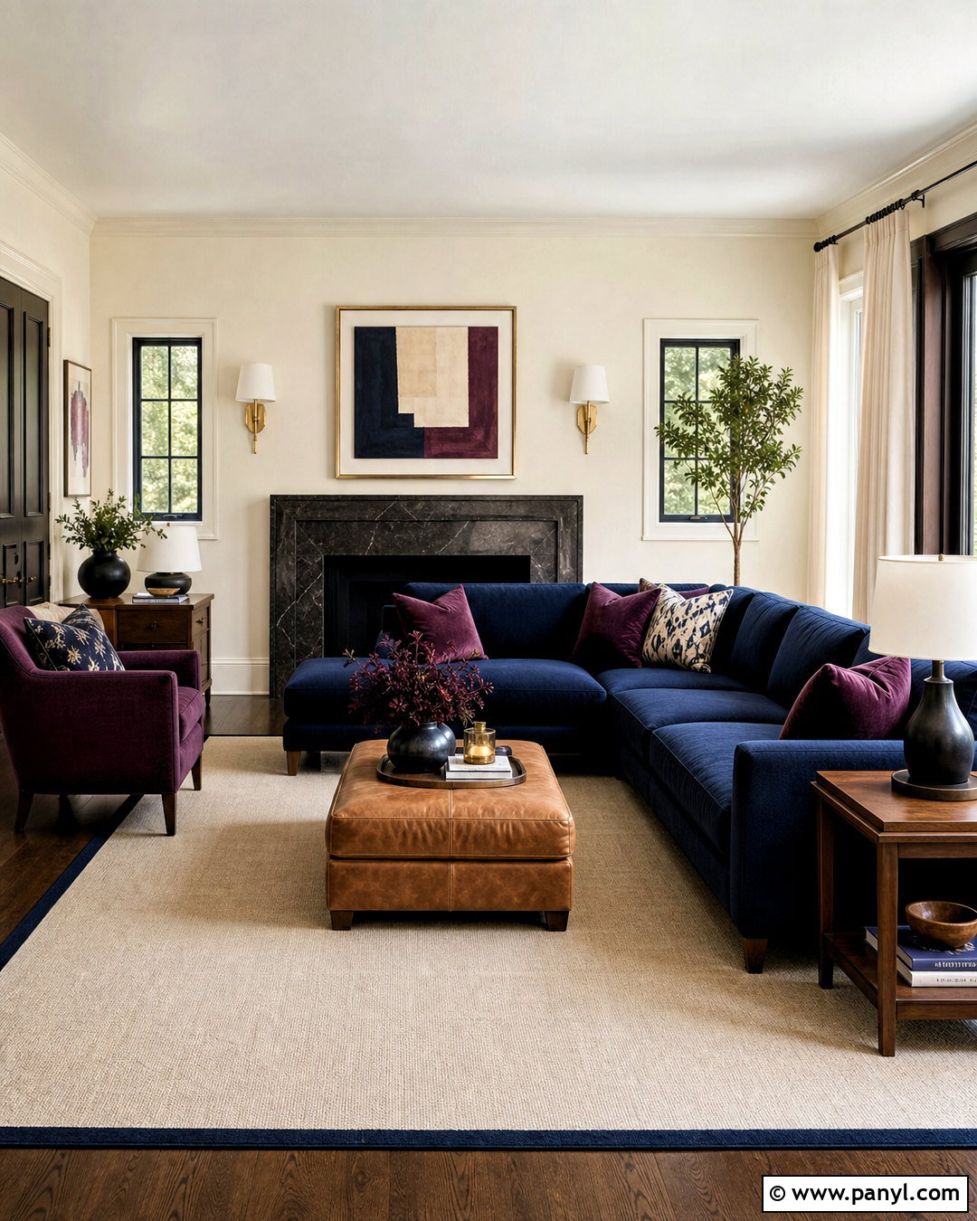 Plum And Navy Living Room - 20 plum living room ideas