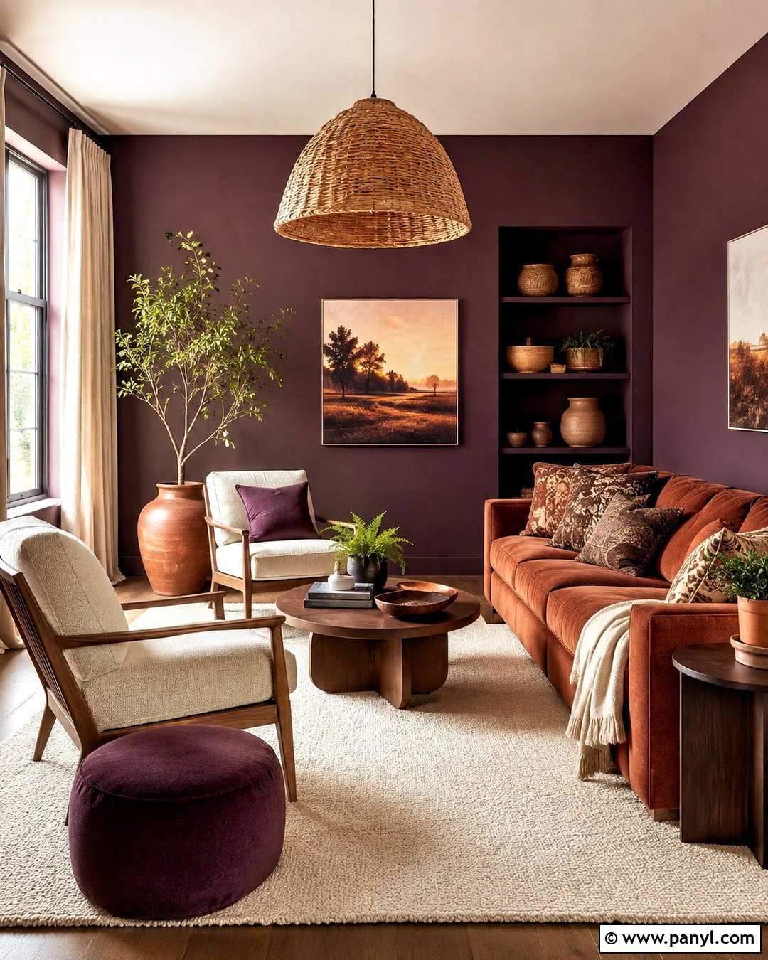 Plum And Rust Living Room - 20 plum decor ideas