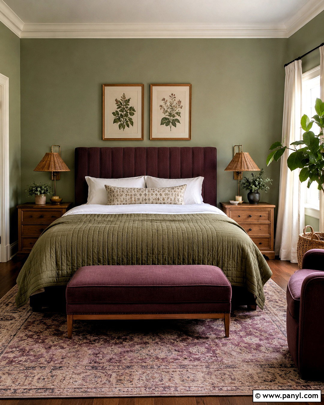 Plum And Sage Green Bedroom - 20 plum room ideas