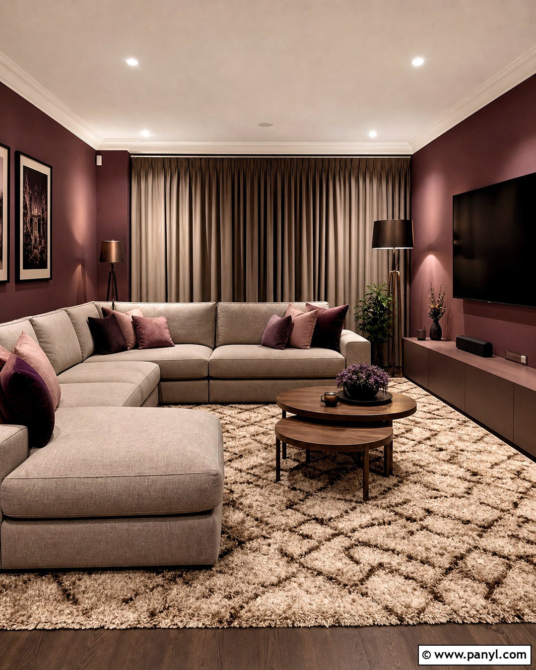 Plum And Soft Taupe Room Colour Combination - 20 room colour combination ideas