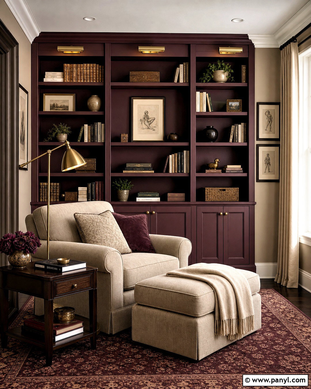 Plum And Taupe Wall Colour Combination - 20 wall colour combinations