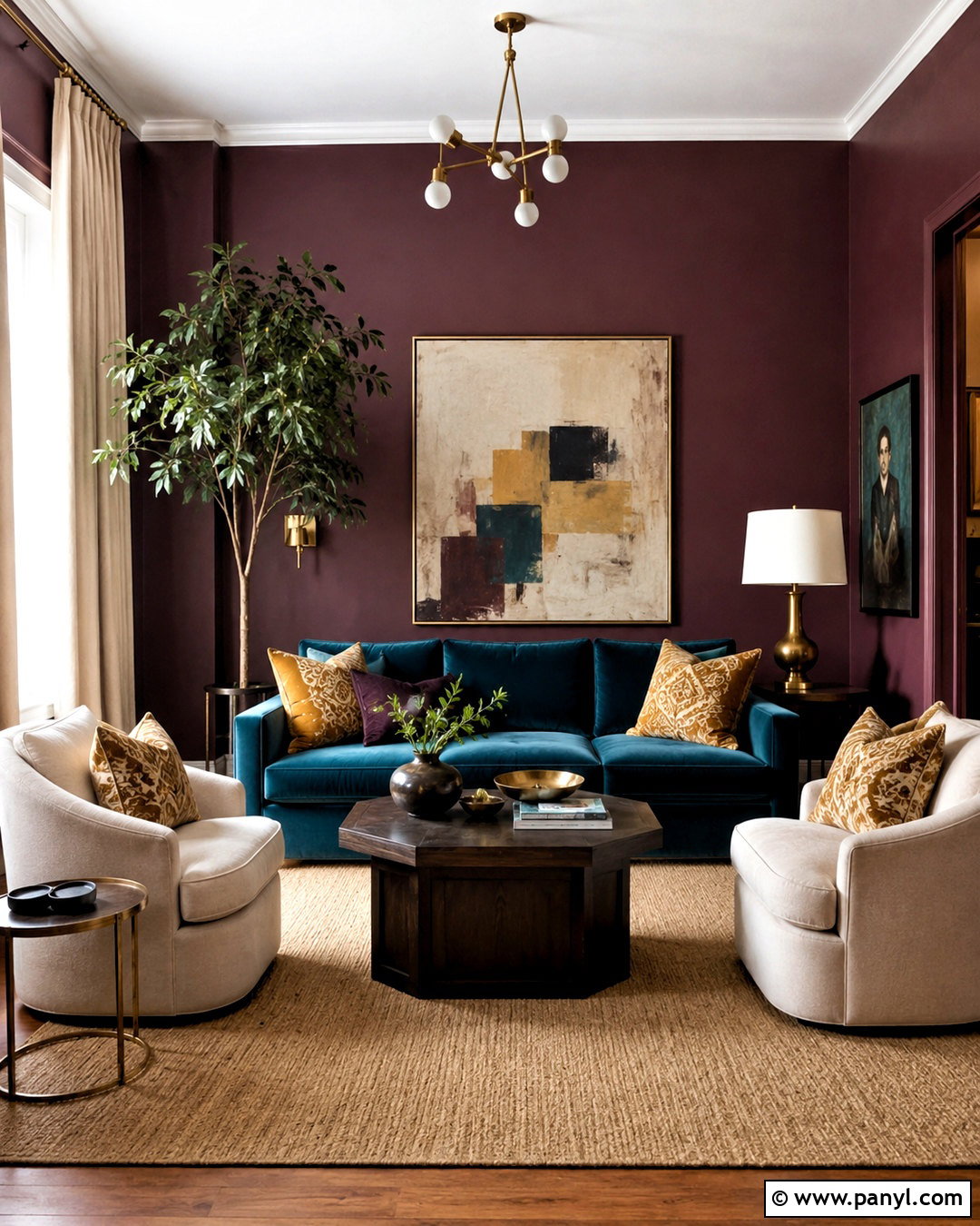 Plum And Teal Sitting Room - 20 plum room ideas