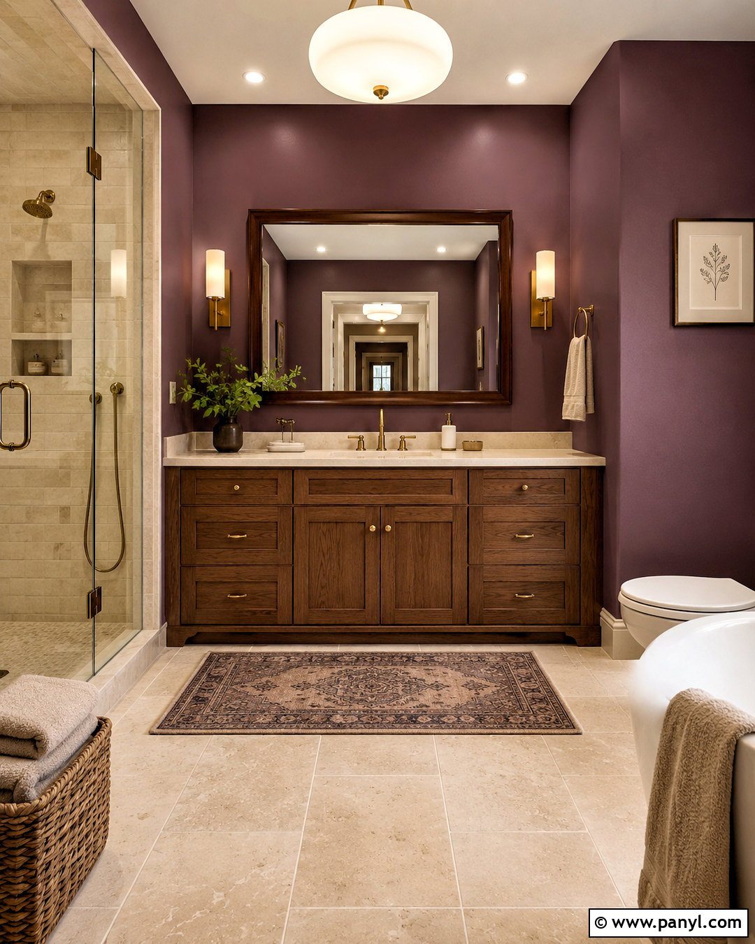 Plum And Walnut Bathroom - 20 plum bathroom ideas