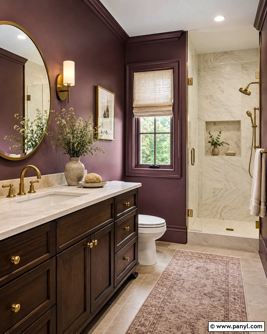 Plum Bathroom - 35 trending bathroom colors