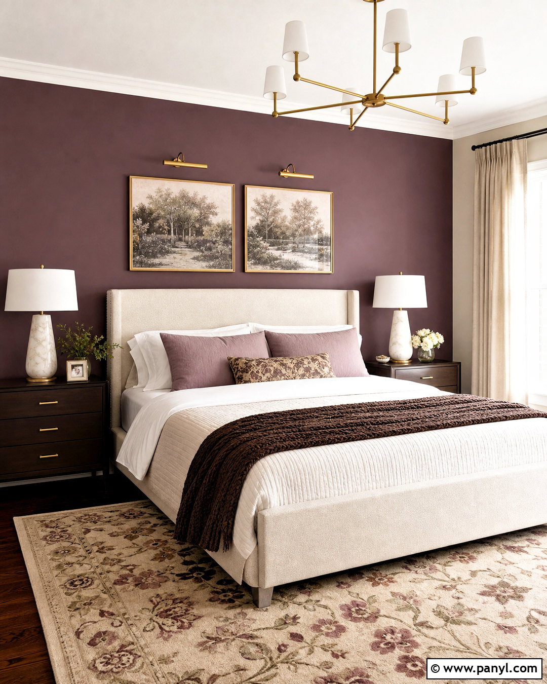 Plum Bedroom Accent Wall - 20 accent color bedroom wall ideas