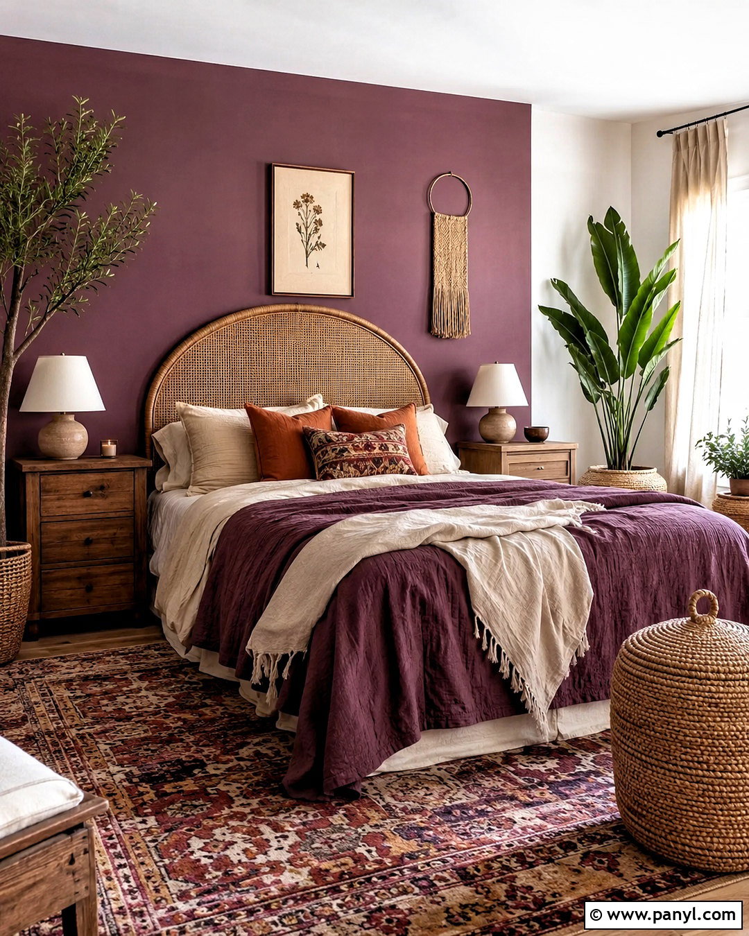 Plum Boho Bedroom - 20 plum room ideas
