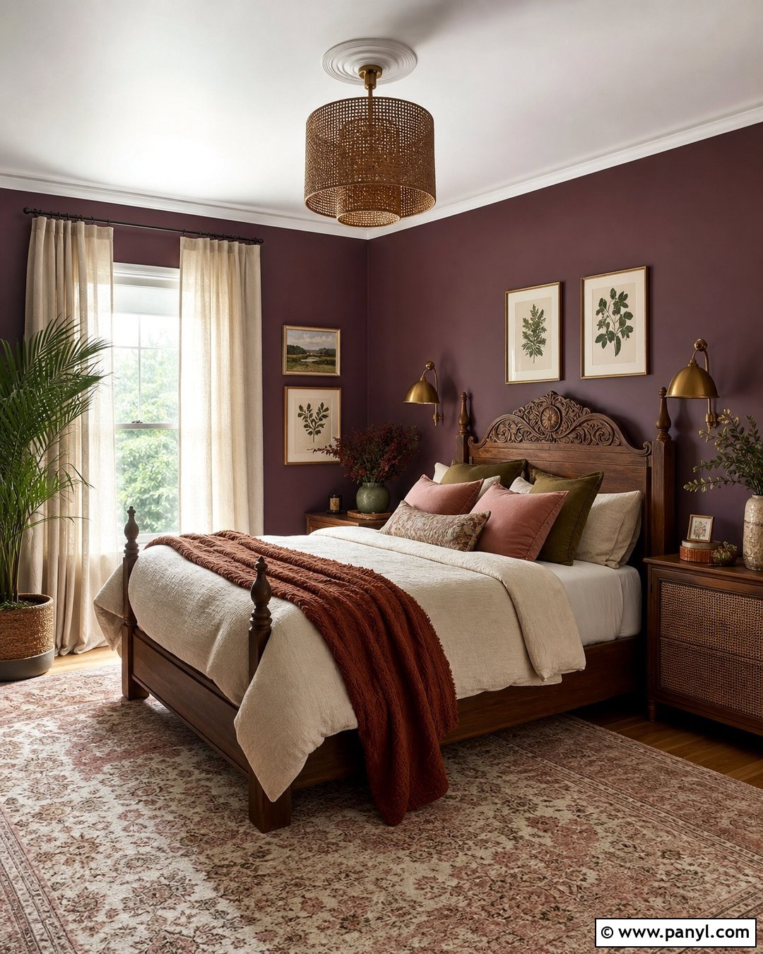 Plum Boho Walls - 30 Boho Wall Colors