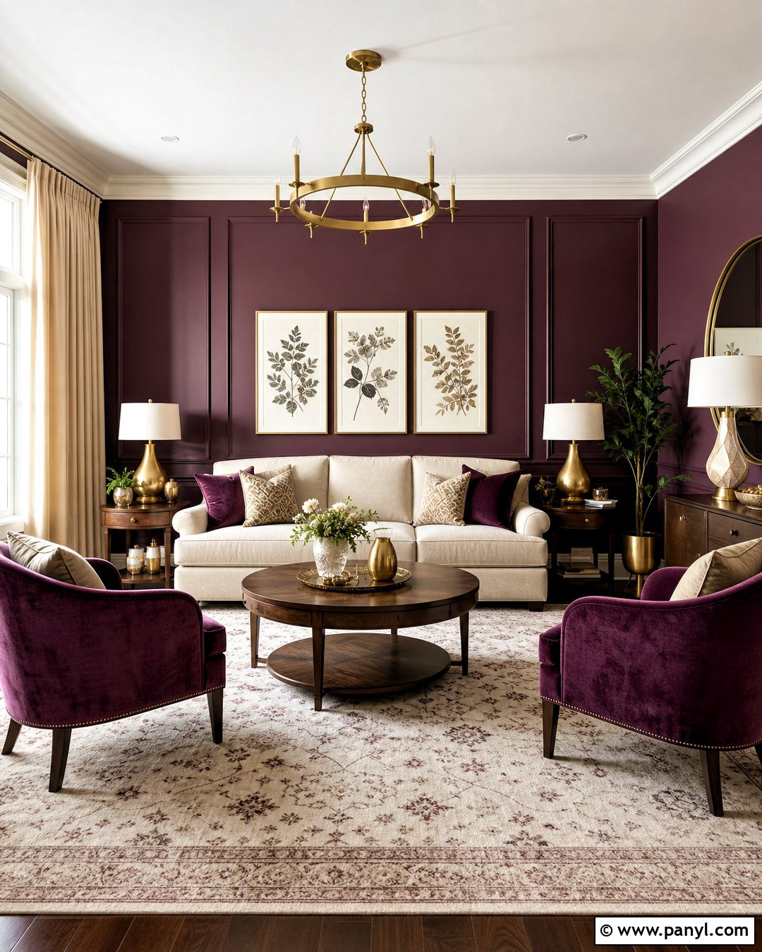 Plum Cream And Gold Palette - 20 plum color palette ideas