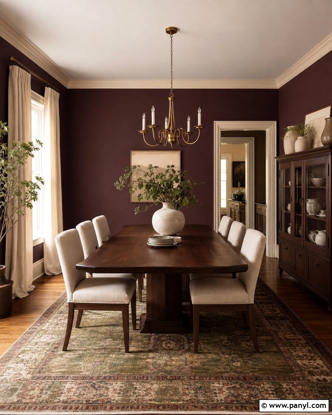 Plum Dining Room Walls - 50 home wall colour ideas