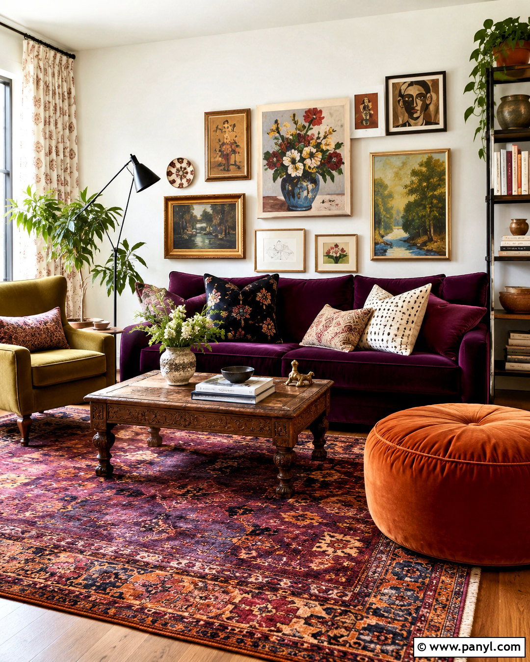 Plum Eclectic Living Room - 20 plum room ideas
