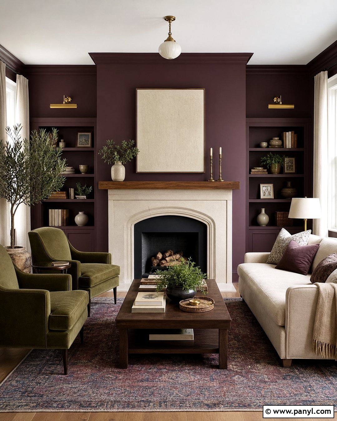 Plum Fireplace Accent Wall - 35 Fireplace Accent Wall Color Ideas