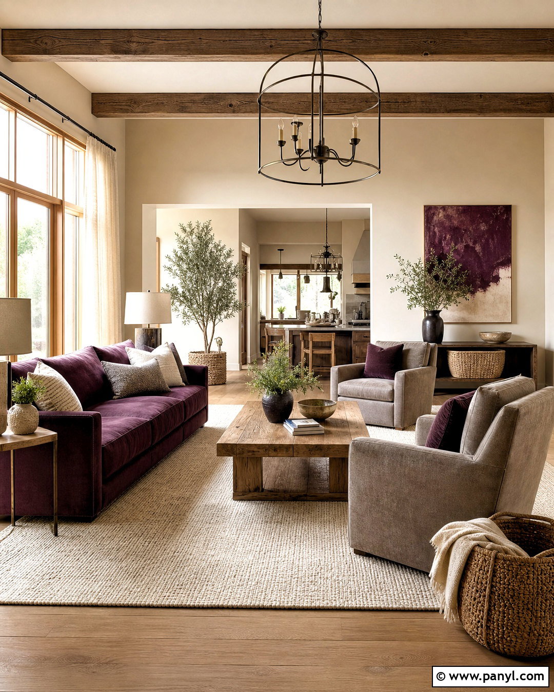 Plum Greige And Natural Wood Palette - 20 plum color palette ideas