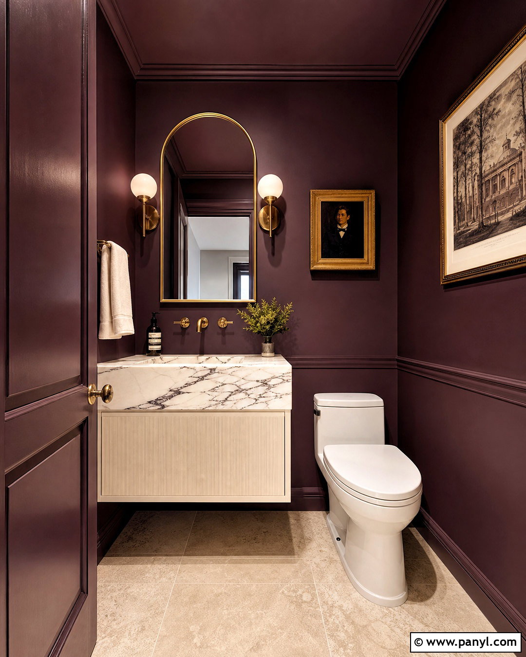Plum Half Bath - 20 half bath paint colors