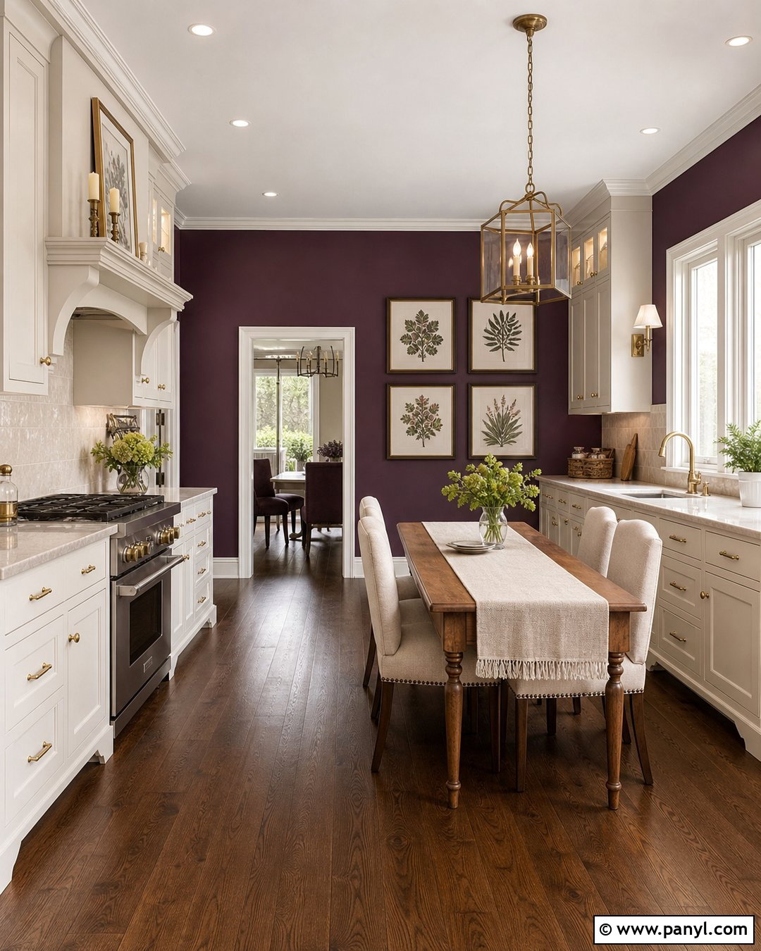 Plum Kitchen Walls With Cream Cabinets - 35 purple kitchen walls