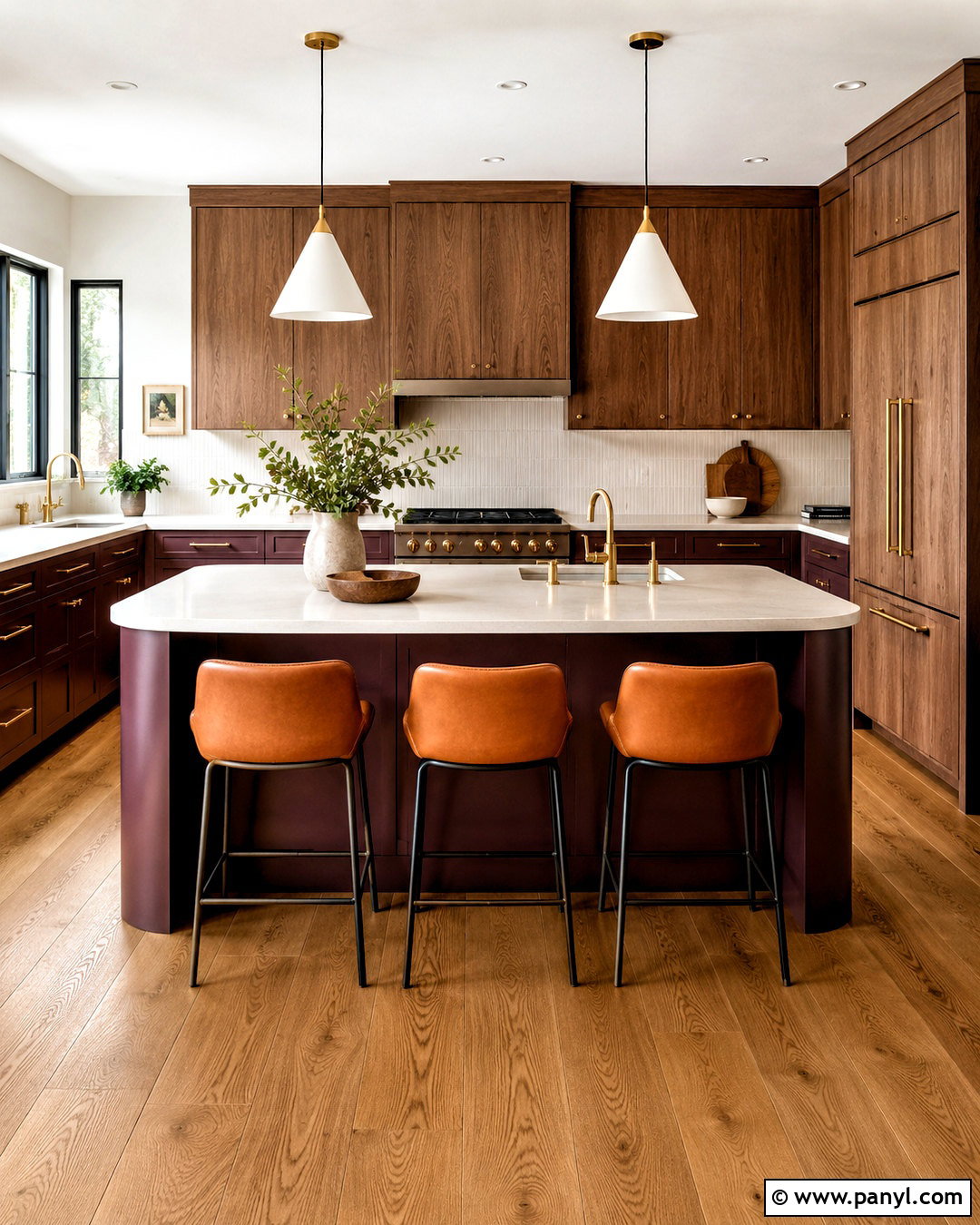 Plum Kitchen With Walnut Cabinets - 20 plum kitchen ideas