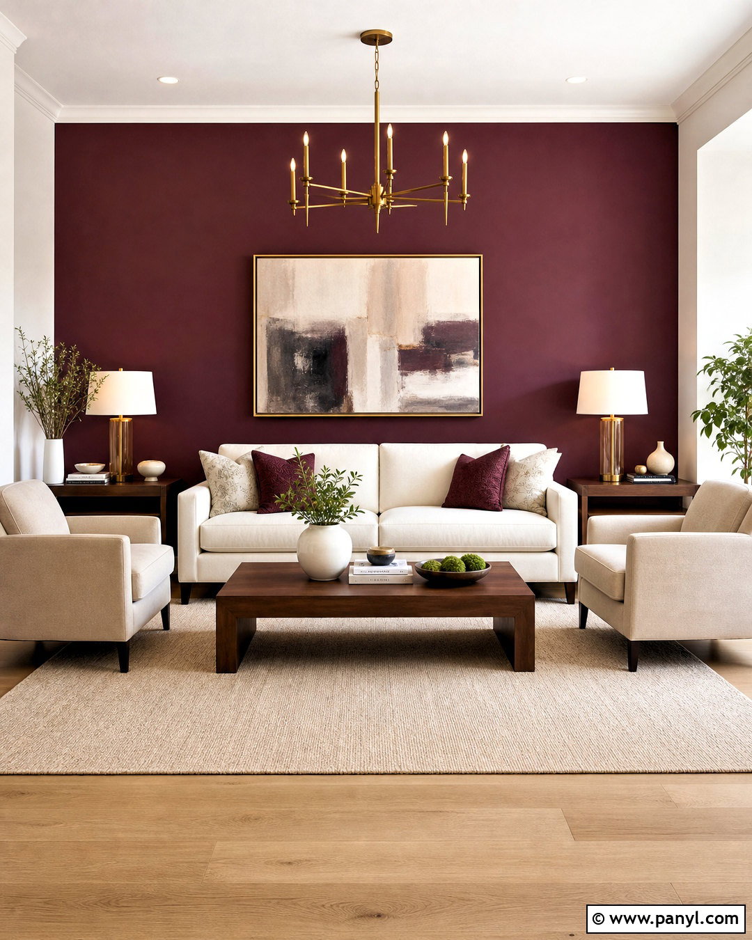 Plum Living Room Accent Wall - 20 plum living room ideas
