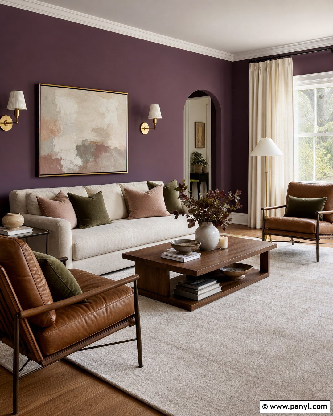Plum Living Room Walls - 45 wall colors for living room ideas