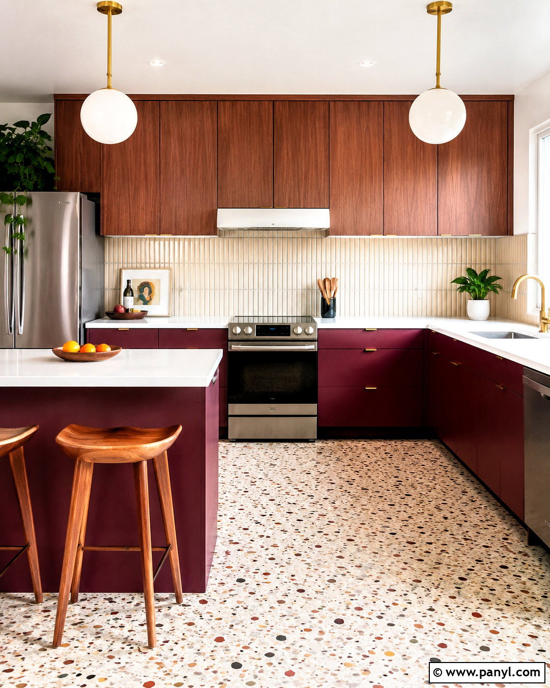 Plum Midcentury Modern Kitchen - 20 plum kitchen ideas