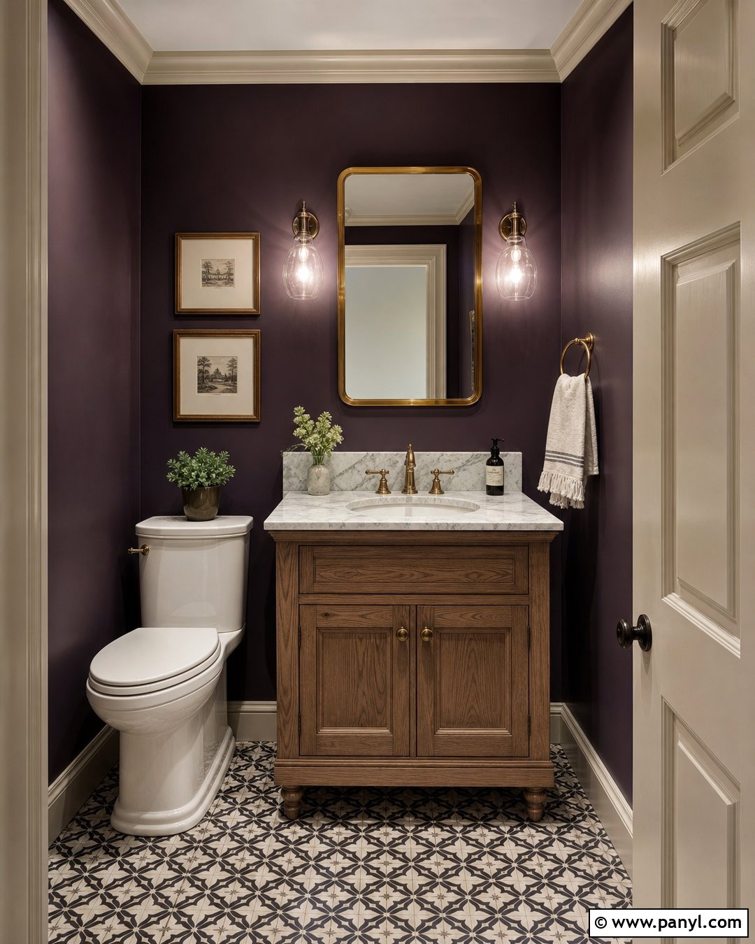 Plum Powder Room Wall Color - 30 house wall color ideas