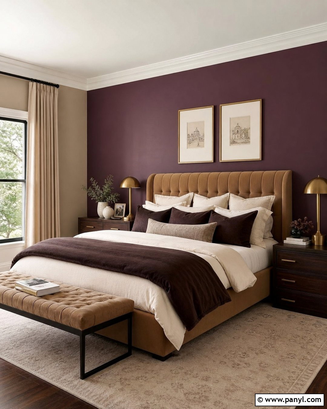 Plum Purple Accent Wall - 20 Accent Wall Colors That Go With Beige Ideas
