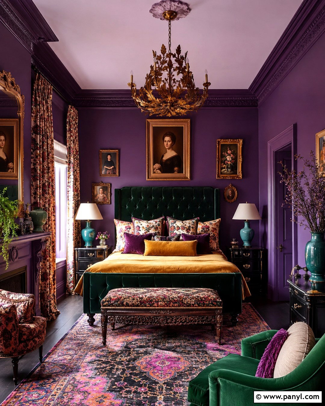 Plum Purple Bedroom Walls - 20 Maximalist Wall Color Ideas