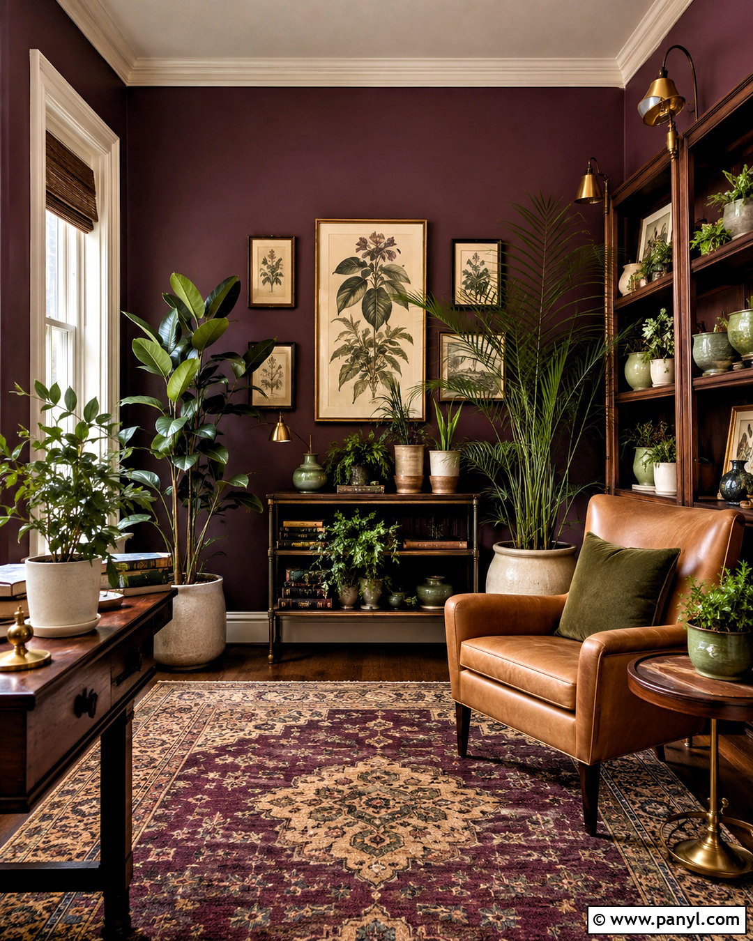 Plum Purple Plant Room - 20 Wall Colors For Plant Room Ideas