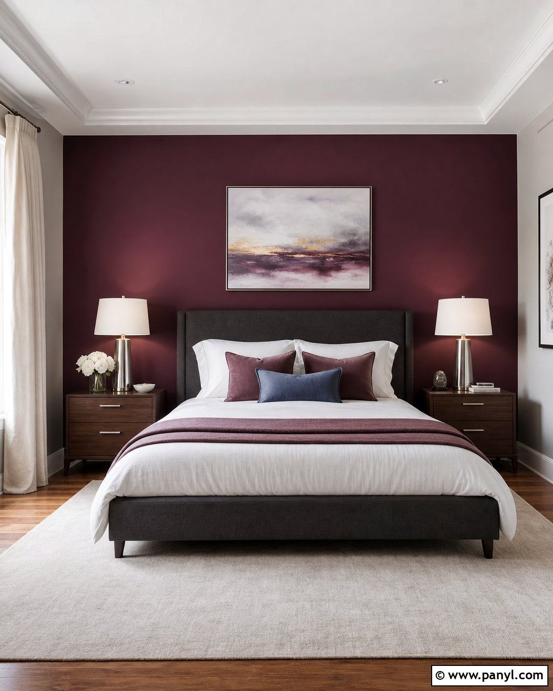 Plum Raisin Burgundy Accent Wall - 20 Burgundy Paint Colors Accent Walls