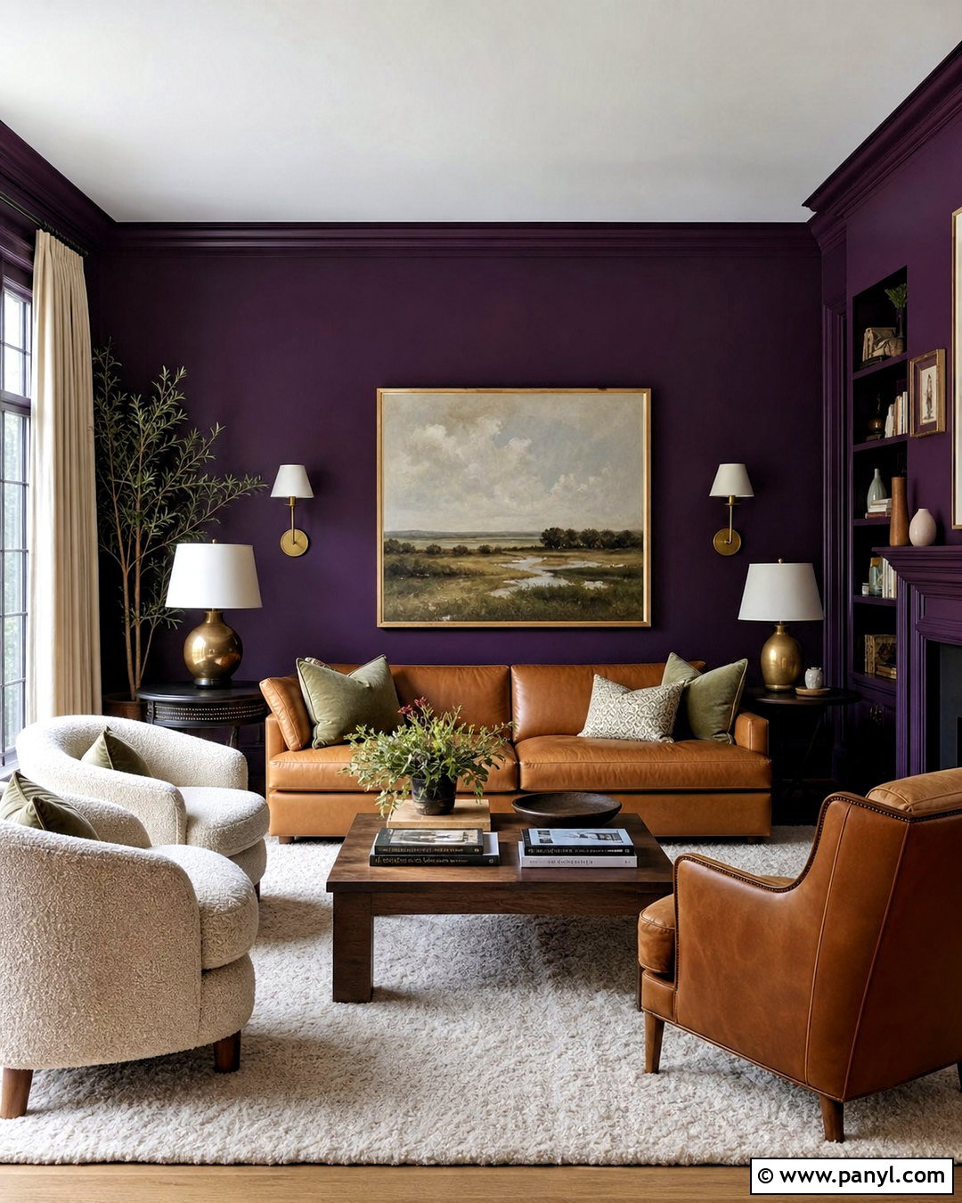 Plum Royale Purple Living Room - 20 royal purple paint colors