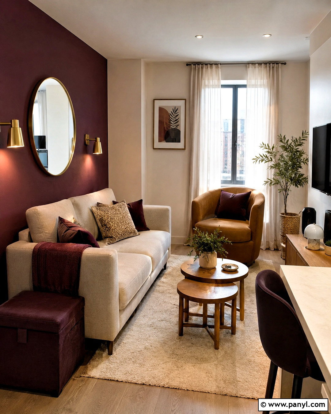 Plum Small Apartment Living Room - 20 plum decor ideas