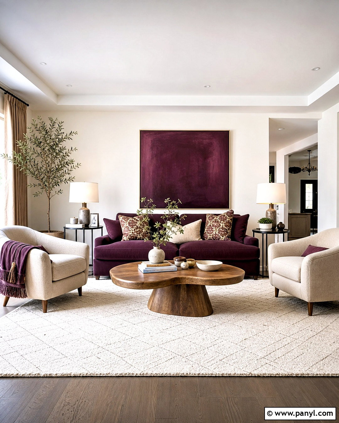 Plum Sofa Living Room - 20 plum living room ideas