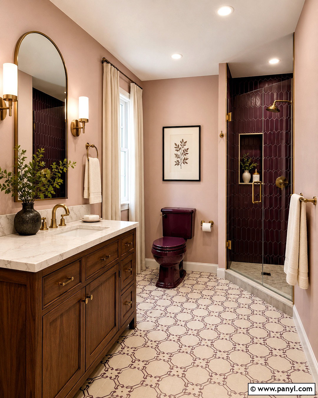 Plum Toilet Bathroom - 35 Toilet Color Ideas