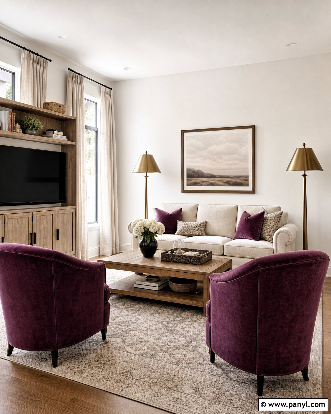 Plum Velvet Chair Living Room - 20 plum living room ideas