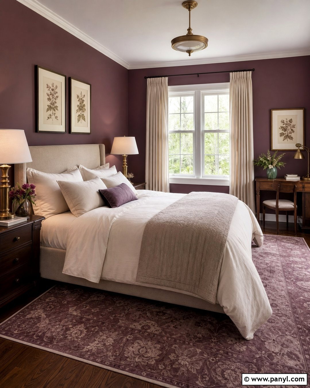 Plum Wall Color Guest Bedroom - 30 Moody Wall Color Ideas